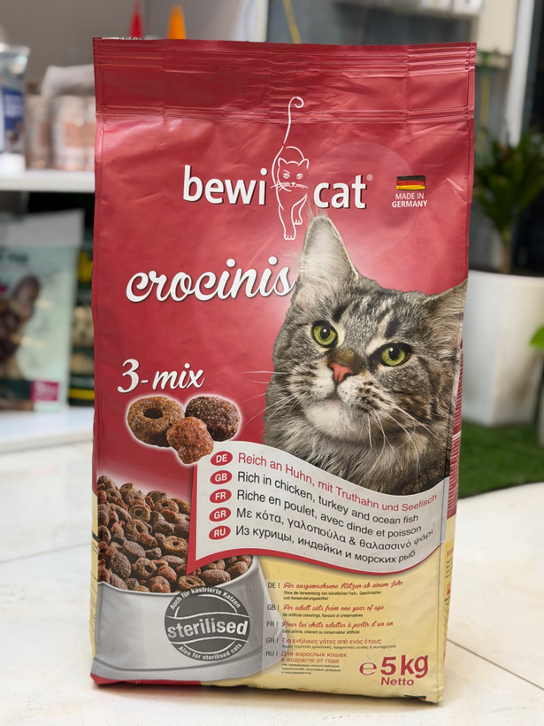 غذا خشک گربه برند bewicat crocinis